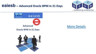 eaiesb – Advanced Oracle BPM in 21 Days
More Details
 