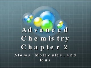 Advanced Chemistry Chapter 2 Atoms, Molecules, and Ions 
