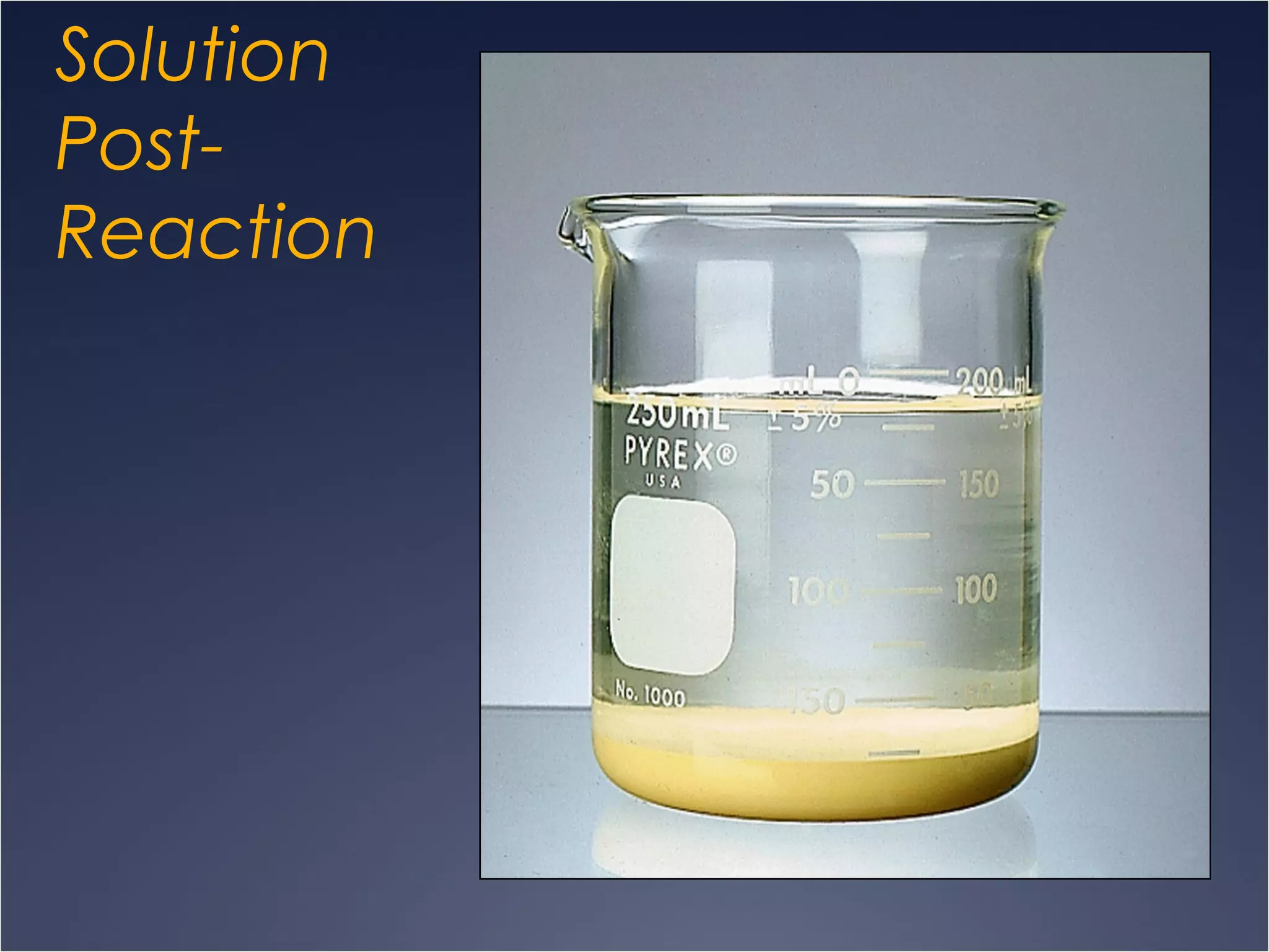 Solution
Post-
Reaction
 