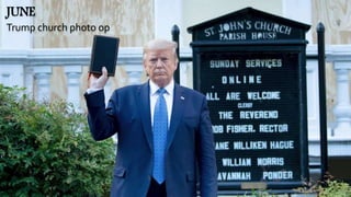 JUNE
Trump church photo op
 