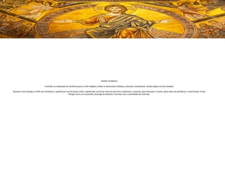 TEMPO LITÚRGICO
Centrado na celebração do mistério pascal o culto religioso cristão se desenvolve cotidiana, semanal e anualmente, dando origem ao Ano Litúrgico.
Durante o Ano Litúrgico os fiéis são motivados a aperfeiçoar sua formação cristã e aprofundar sua fé por meio de exercícios espirituais e corporais, pela instrução e oração, pelas obras de penitência e misericórdia. O Ano
litúrgico inicia-se no primeiro domingo do Advento e termina com a solenidade de Cristo Rei.
 