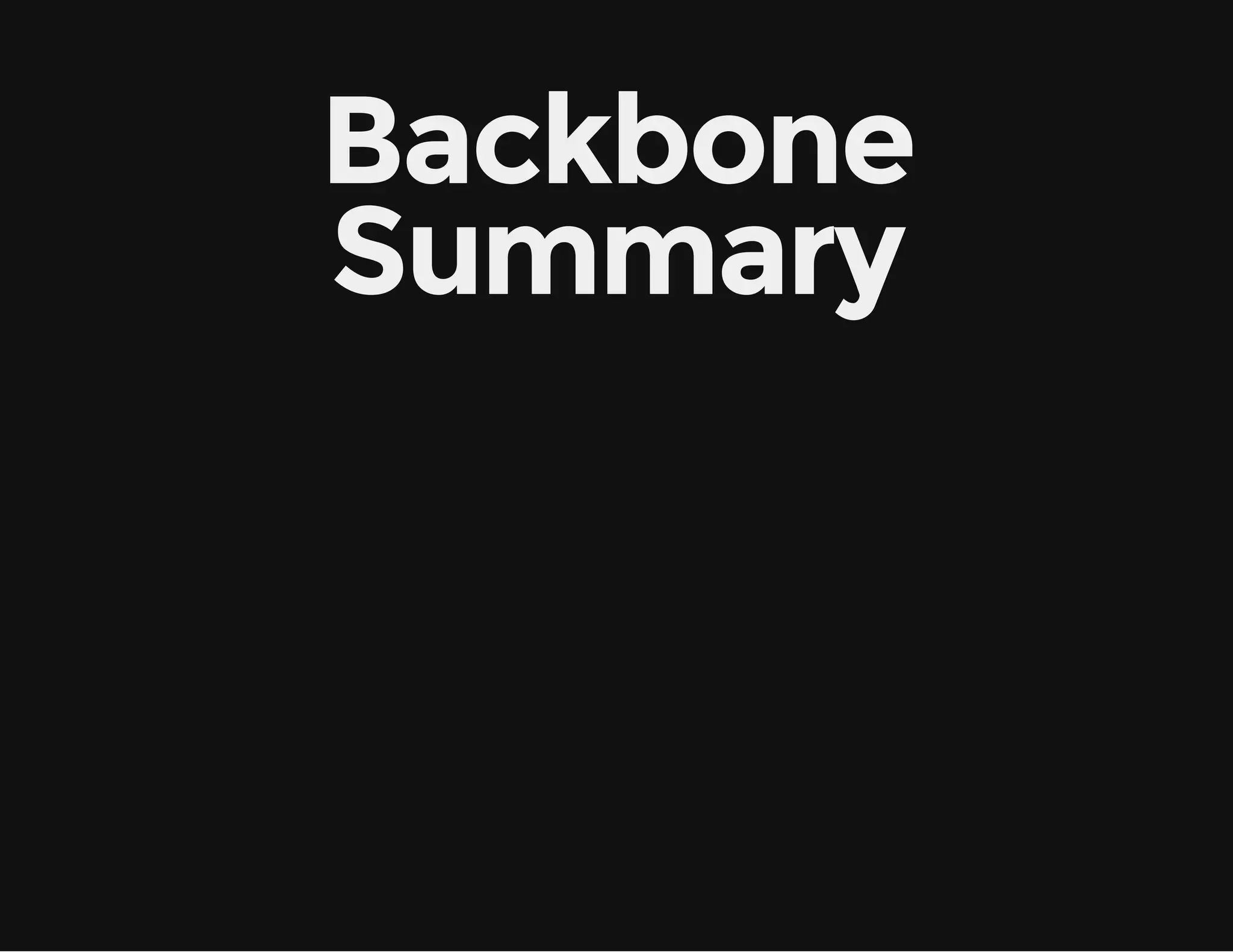Backbone Summary 