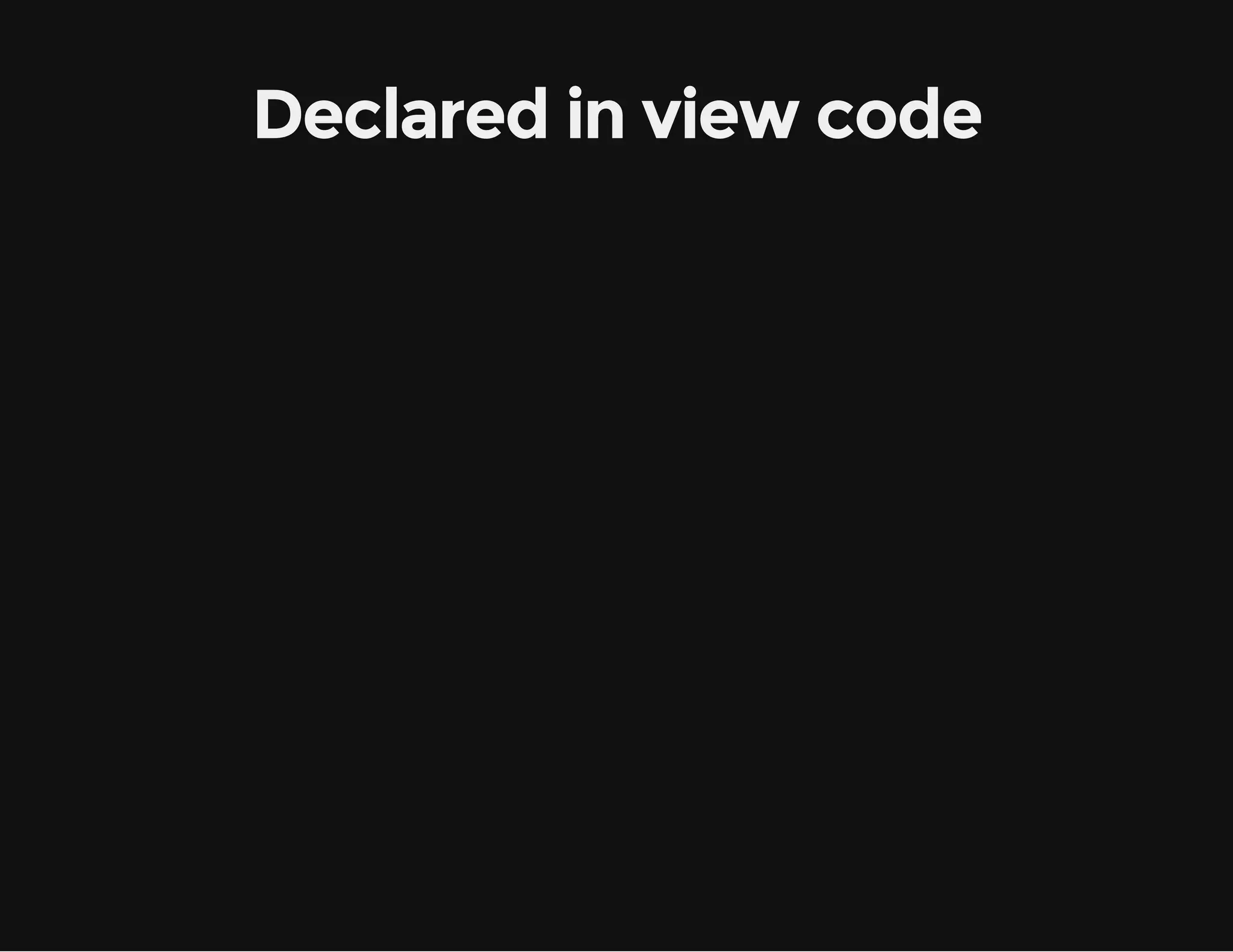 Declared in view code 