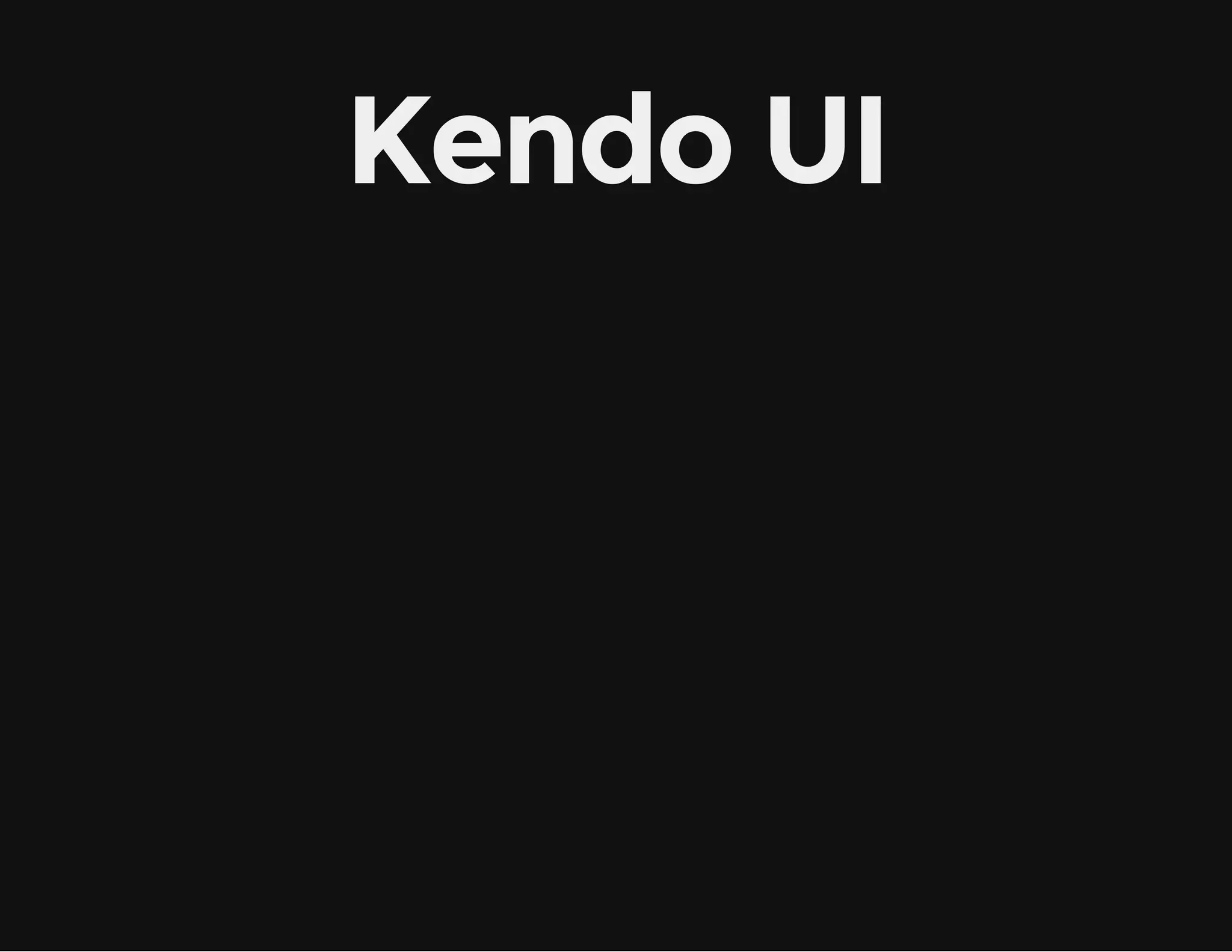 Kendo UI 