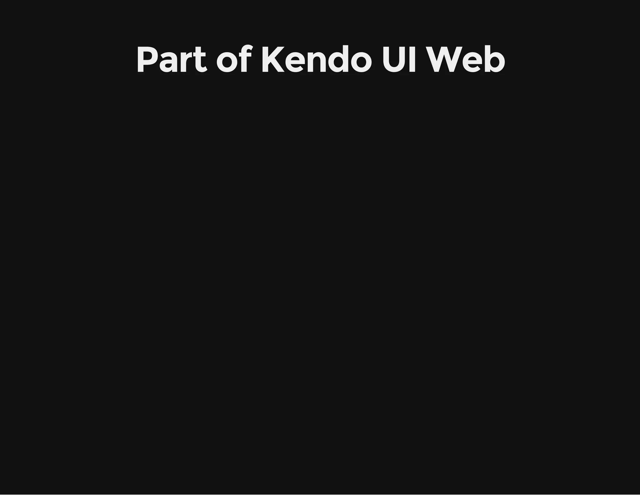 Part of Kendo UI Web 
