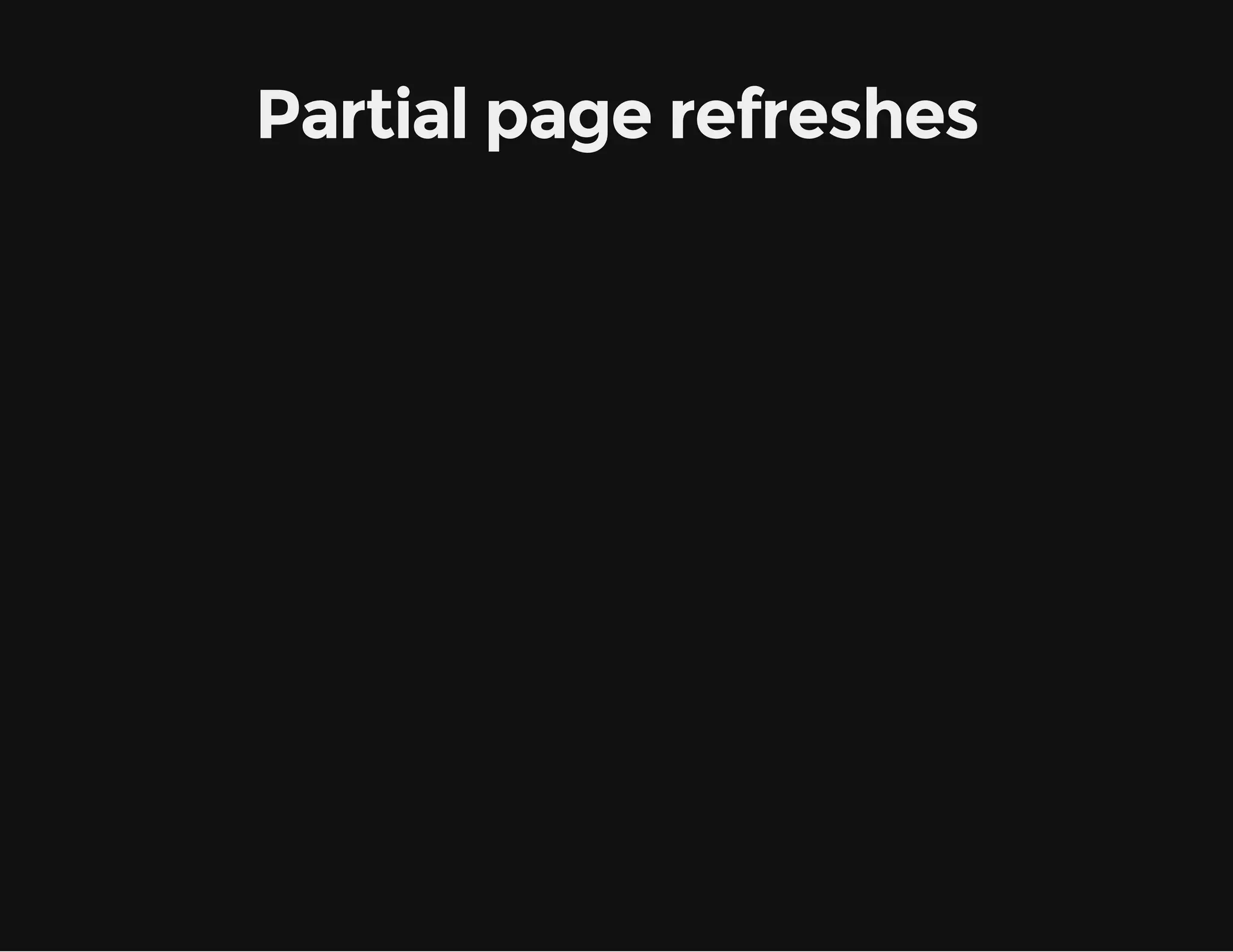 Partial page refreshes 