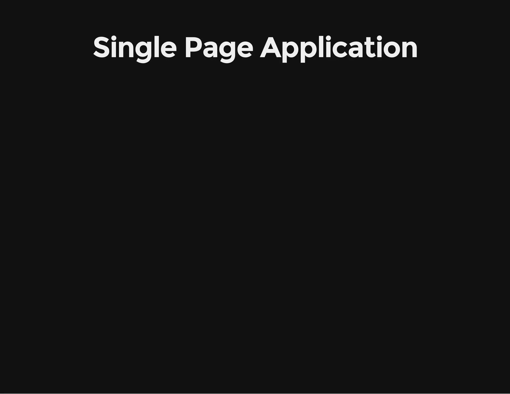 Single Page Application 