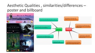 Aesthetic Qualities , similarities/differences –
poster and billboard
 