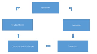 Equilibrium
Disruption
Recognition
Attempt to repairthe damage
New Equilibrium
 