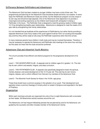 Adventurer club manual | PDF