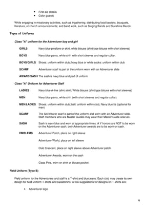 Adventurer club manual | PDF
