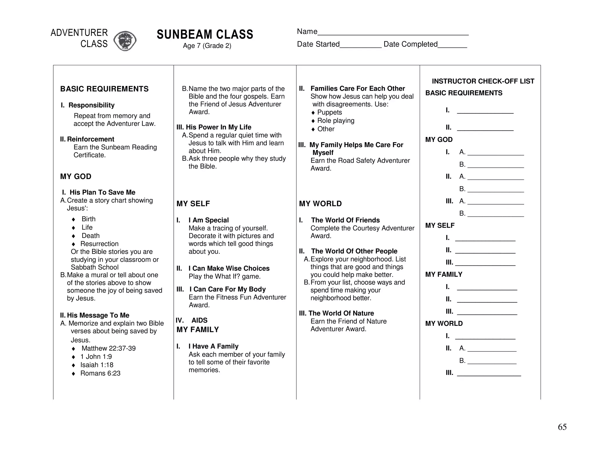 Adventurer teachers resources manual | PDF