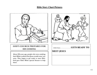 112
Bible Story Chart Pictures
% 30 # 0.
0 - "%
789 ' ', ) * * ,
& ' : ' ( *
,' , '
% ,' / ' '
; 3 "' <====================GETS READY TO
MEET JESUS
 