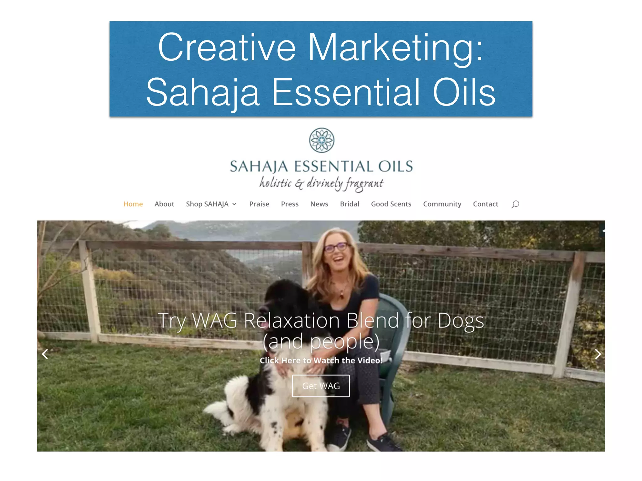 Creative Marketing:
Sahaja Essential Oils
 