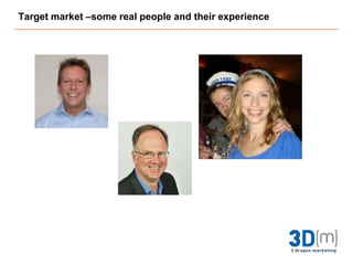 Target market –some real people and their experience