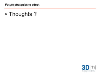 Future challenges – some traveller feedback!Difficulty in creating truly “adventurous” destinations. “The route to Everest Base Camp was absolutely crowded, so we never had any feeling of being remote or in the wilderness”.The more of a mass market this becomes, the more incidents and accidents there will be - increasing the holiday costs.“ in our group we had one chain smoker, one seriously overweight person (apart from me, that is), and the four diabetics I mentioned before. The four who had to be helicoptered down (at a cost of $50,000 each!) were among these”.Makes it more difficult to recruit suitable participants, and it drives up the cost of holidays.Environmental impact