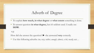 Adverb Presentation | PPTX