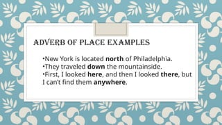 parts of speech adverb.pptx for elementary and high school students | PPTX