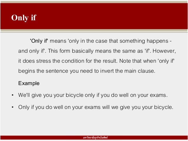 Adverb Clauses Condition