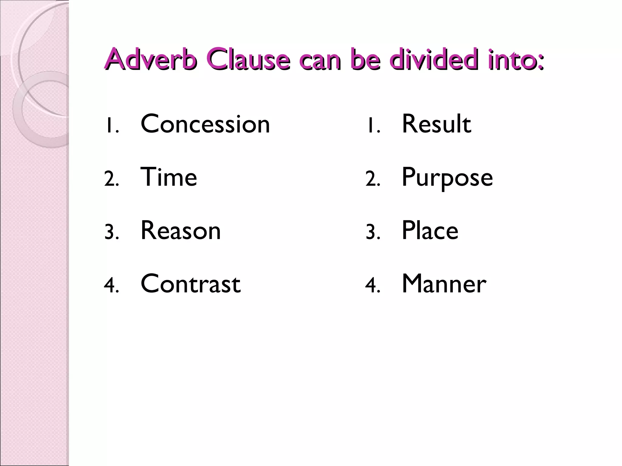 Adverb clauses | PPT