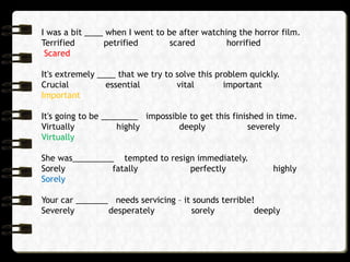 ADVERB COLLOCATIONS IN ENGLISH LANGUAGE. | PPTX