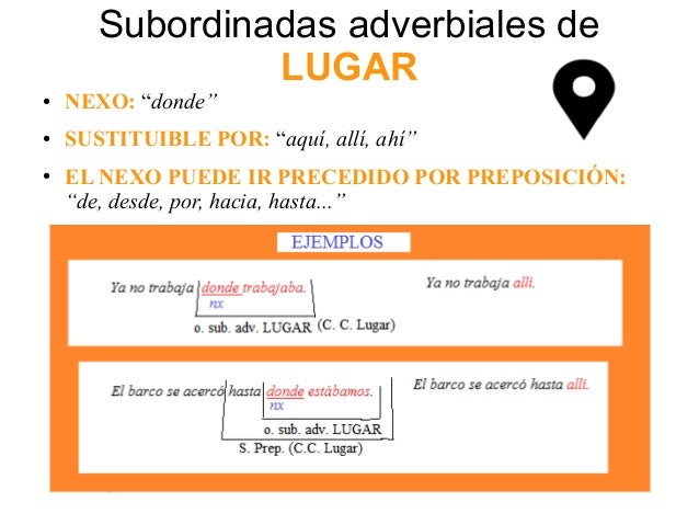 Oraciones subordinadas adverbiales