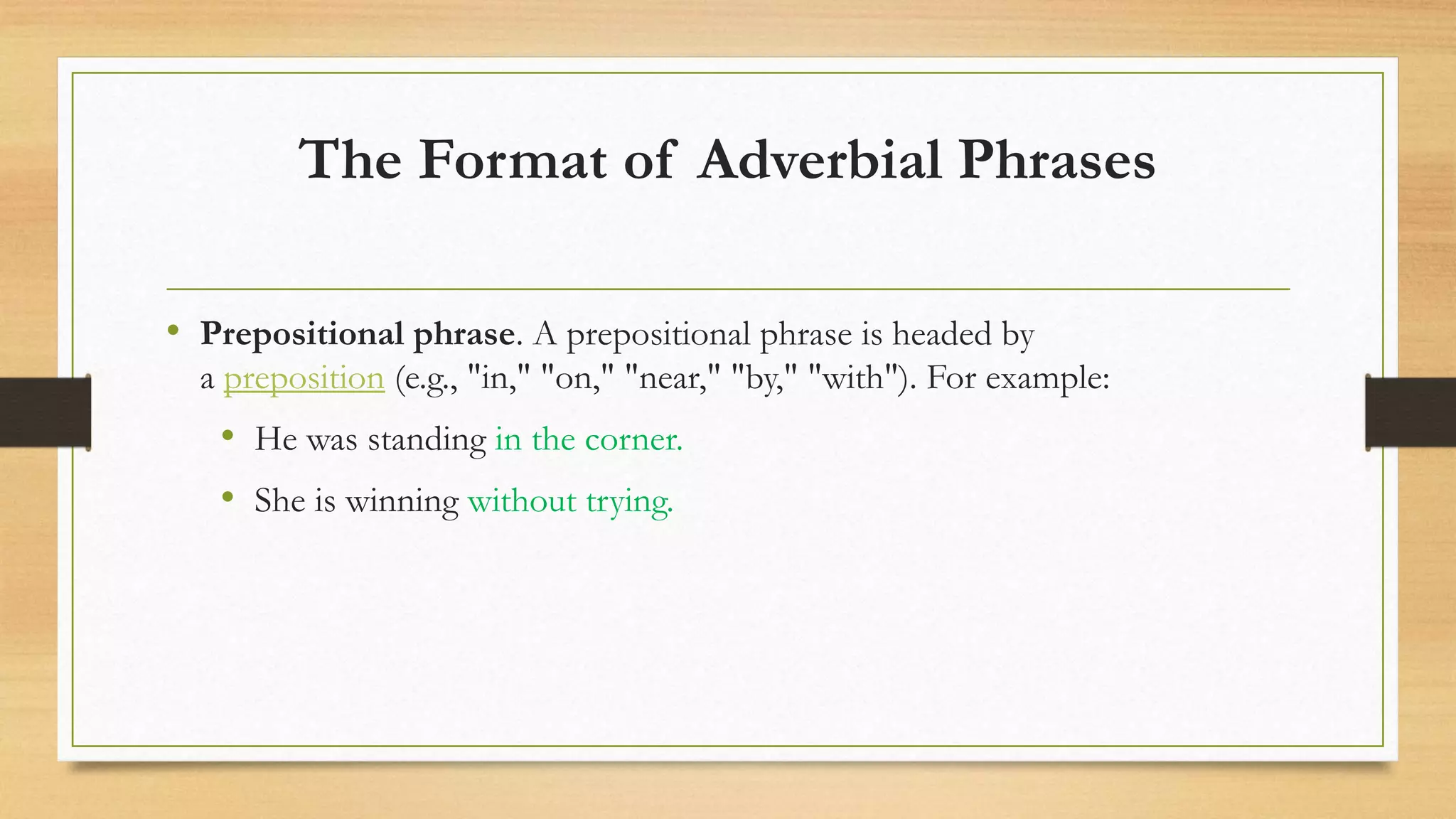 Adverbial Phrase | PPTX