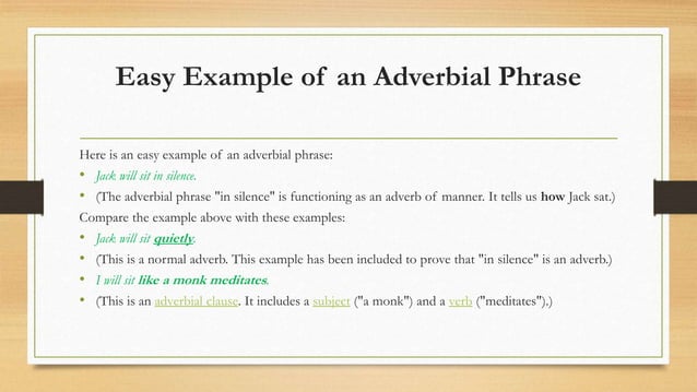 Adverbial Phrase | PPTX