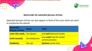 Adverbial phrases of time and place | PPTX