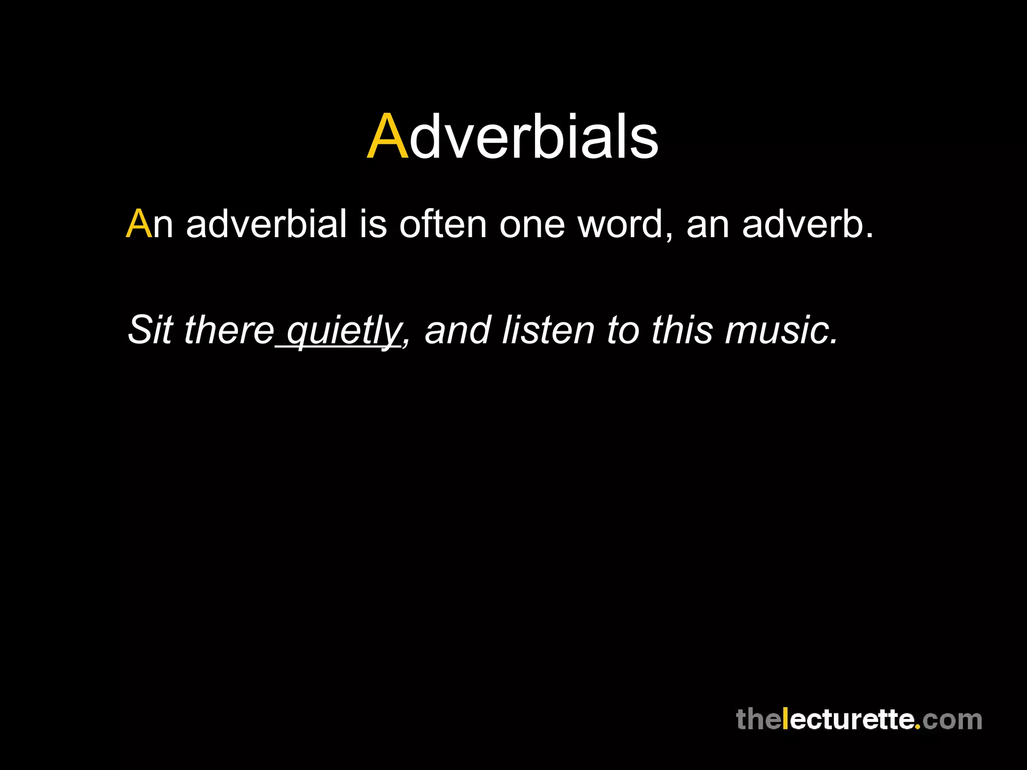 Adverbials PPT adverbials-ppt