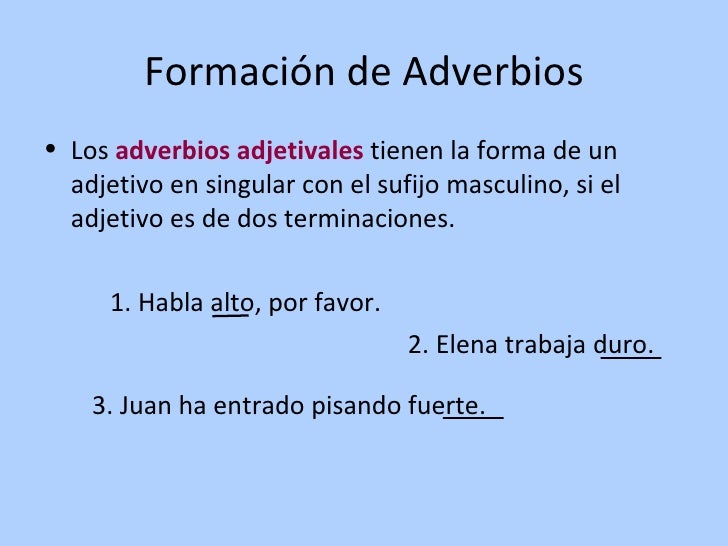 Adverbios adjetivales