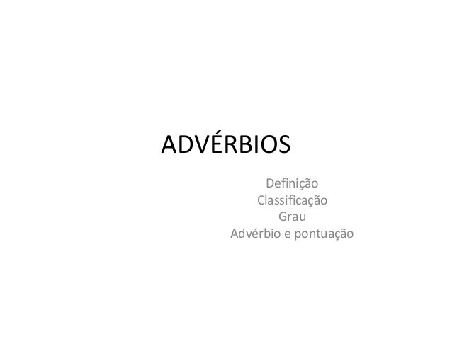 Morfologia Adverbios