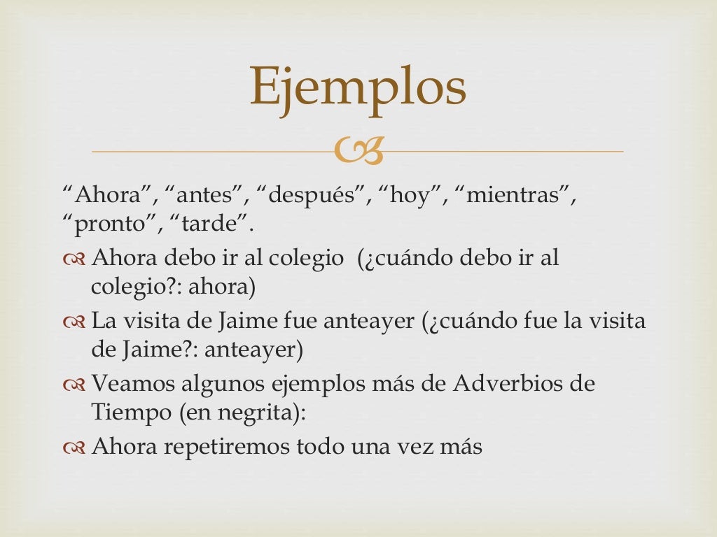 48+ 5 Adverbios De Tiempo Pics Ofi