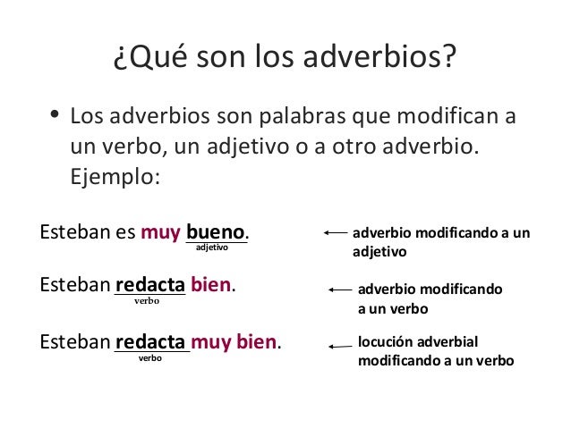 Adverbios y locuciones