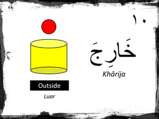 َ‫ج‬ ِ‫ار‬َ‫خ‬
Khārija
Luar
Outside
١٠
 