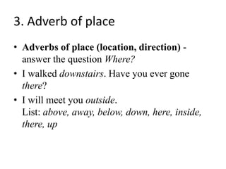 Adverbs | PPTX