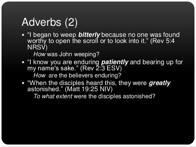 Adverbs adverbs