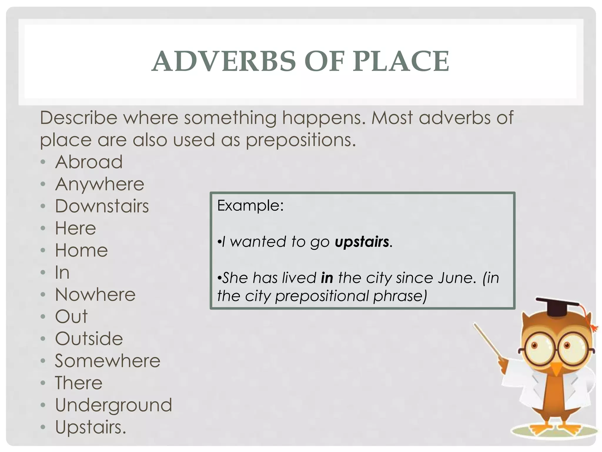 Nowhere Definition Adverbs | PPTX
