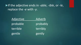 Adverbs | PPTX