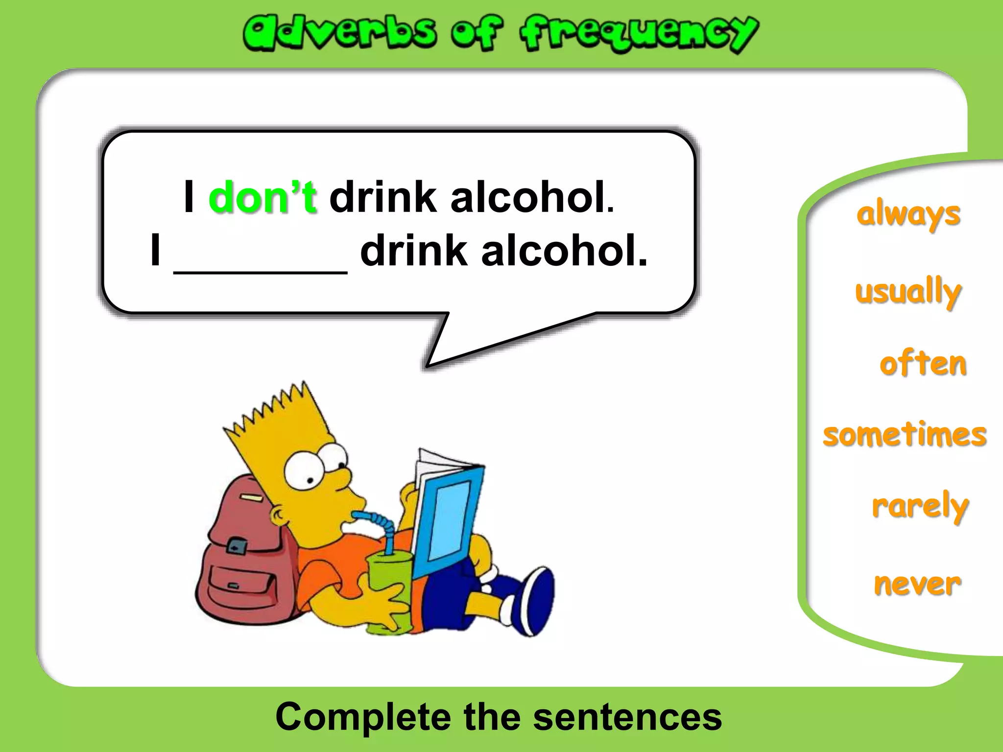Adverbs of frequency | PPT