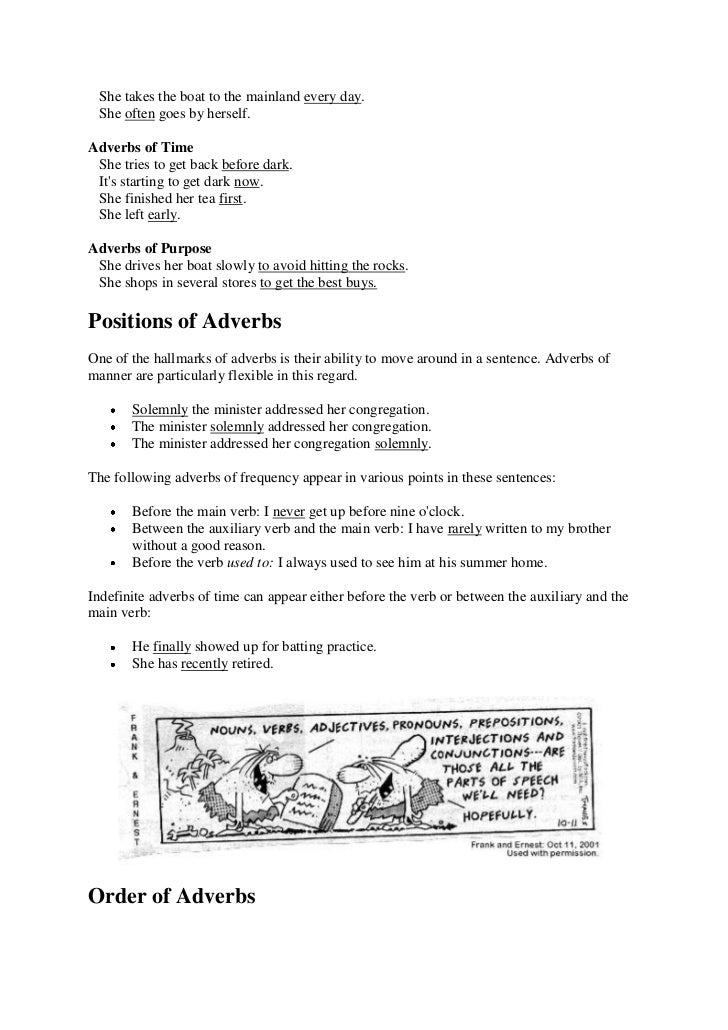 Adverbs usage