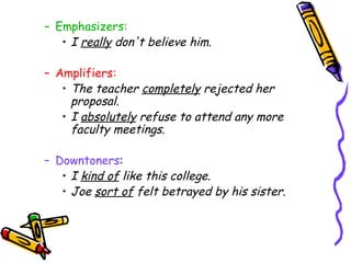 Adverbs and adverbial clauses | PPT