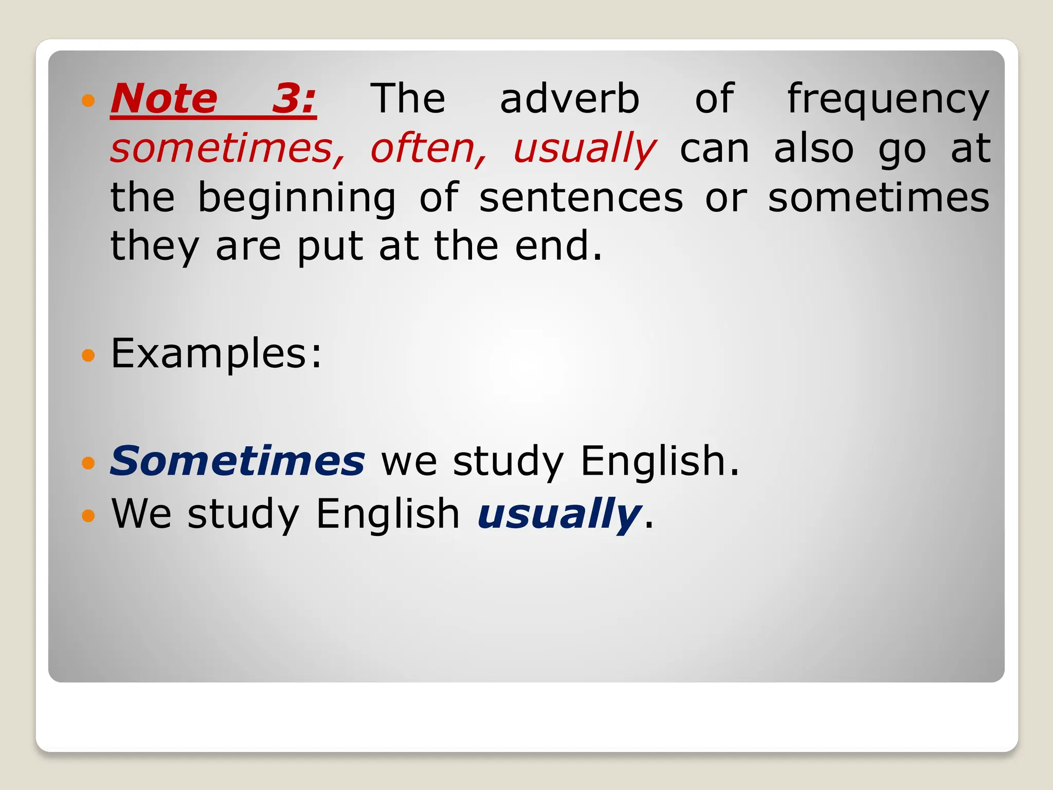 Adverbs of Frequency in English Language | PDF