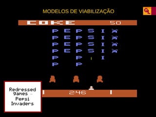 MODELOS DE VIABILIZAÇÃO

• Redressed games (Yo Noid!)

 