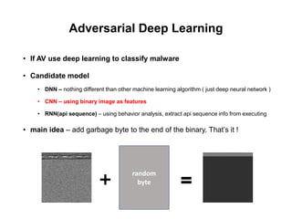 Adversarial machine learning for av software | PDF