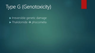 Genotoxicity Types Adverse drug reactions | PPTX