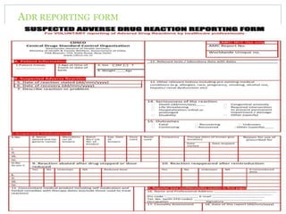 Adr Forms Rsa Adverse drug reactions and drug interactions | PPTX