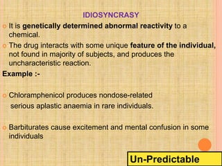 Adverse Drug reactions and its types with examples | PPT