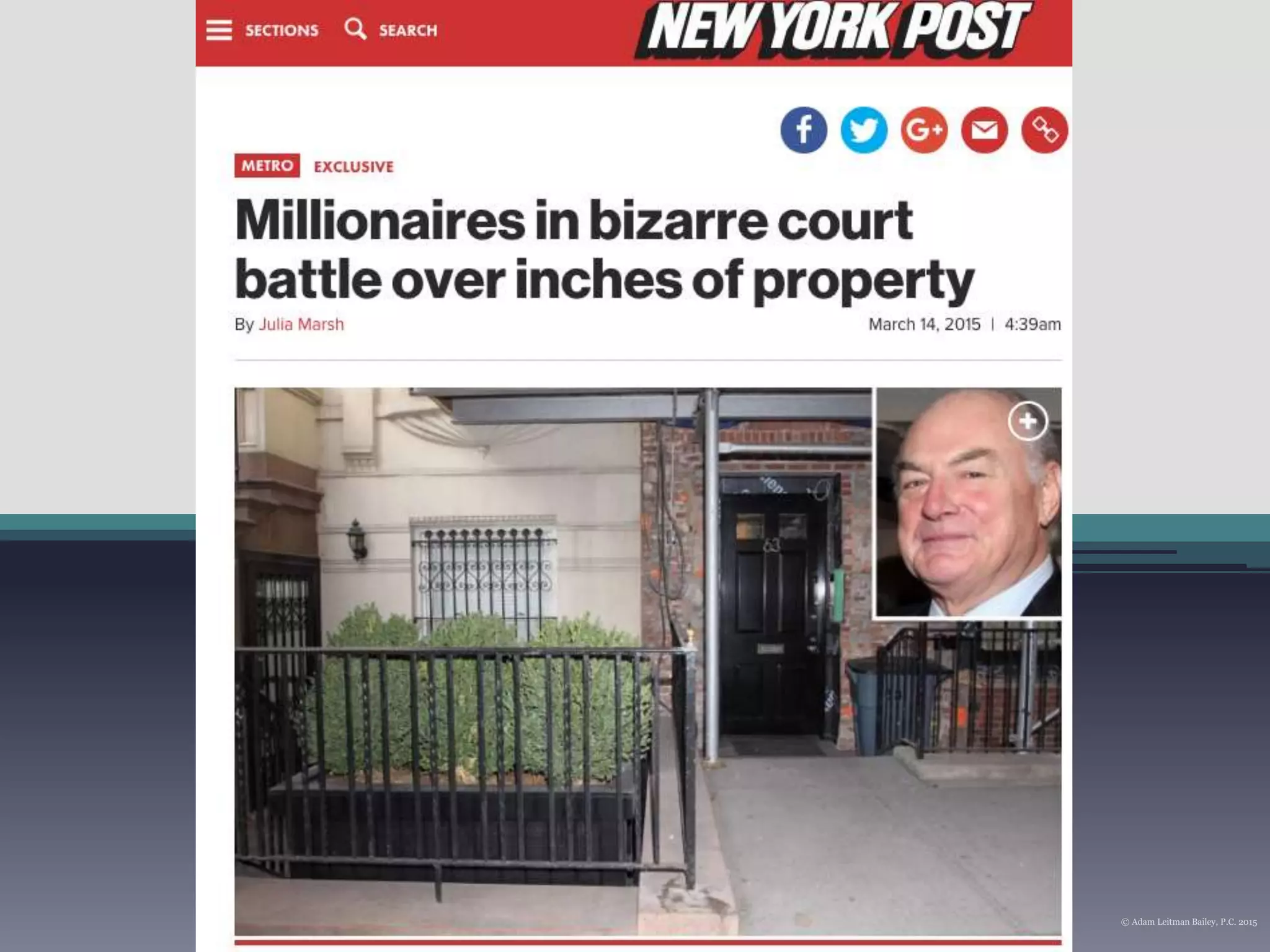 © Adam Leitman Bailey, P.C. 2015
 