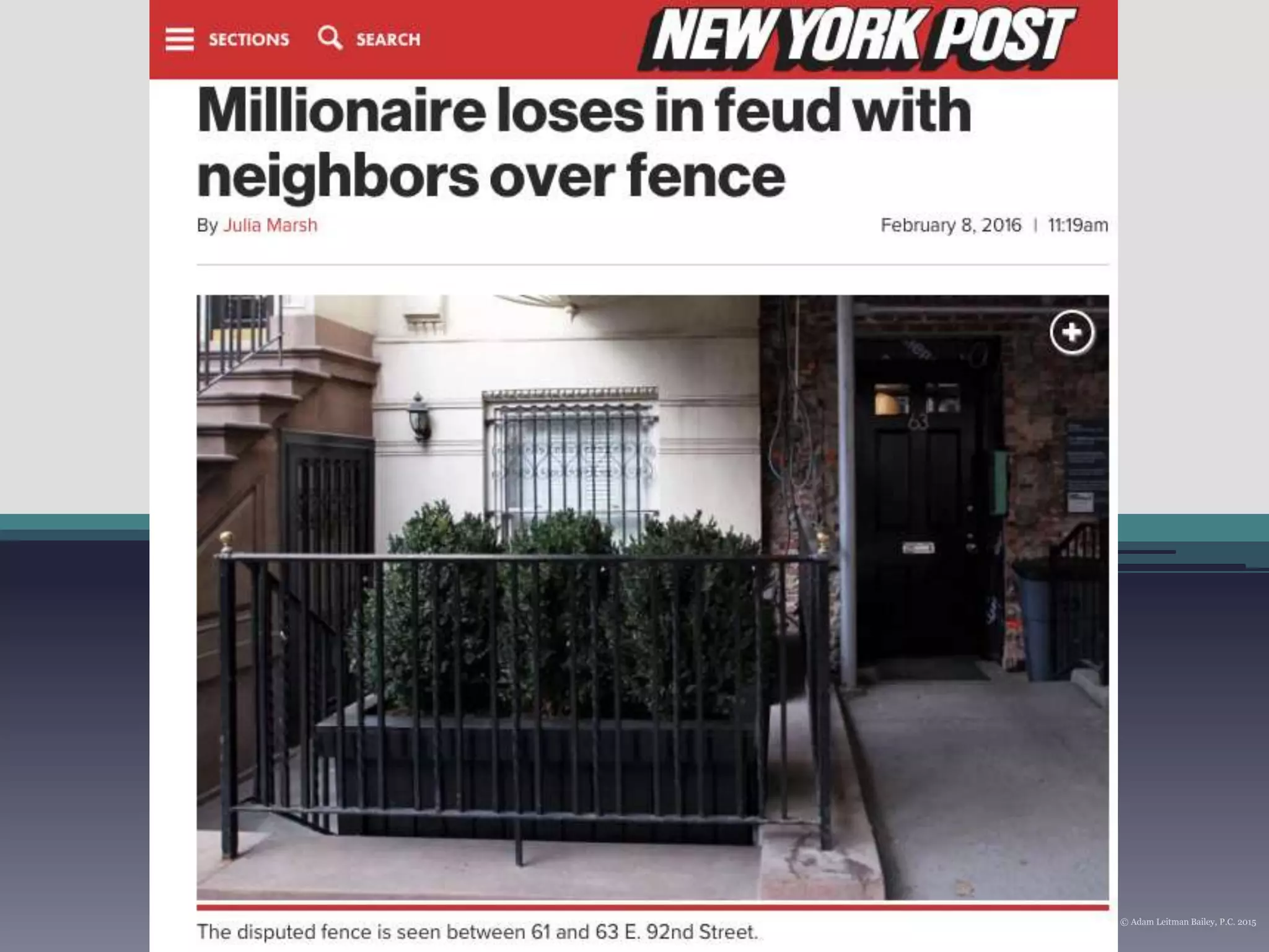 © Adam Leitman Bailey, P.C. 2015
 